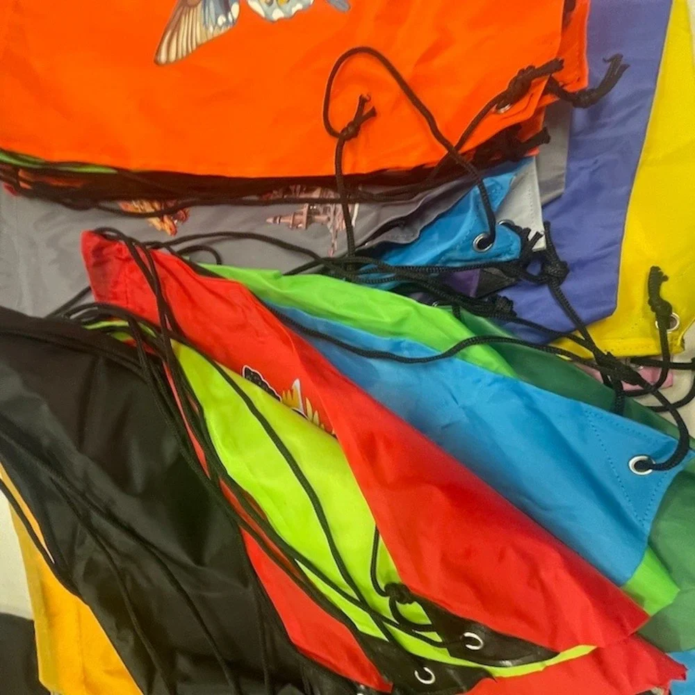Homeschool Project for Sale 39 Draw‎ String Backs Packs with Iron Ons